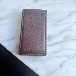 Brown Leather Coach Men’s Money Clip